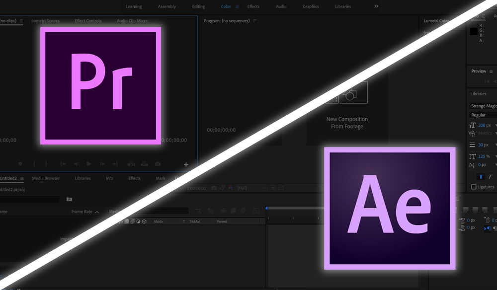 premiere pro vs after effects